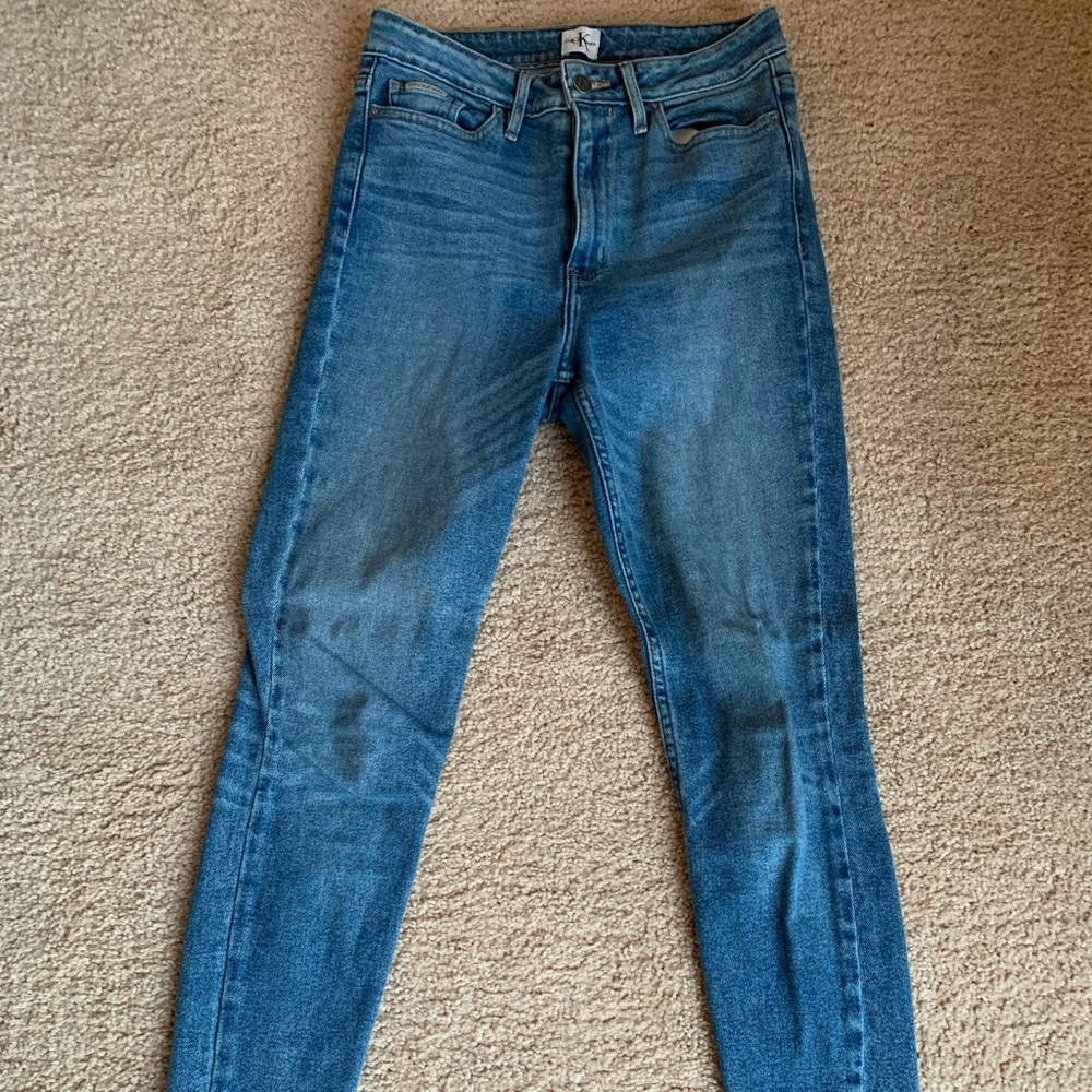 Calvin Klein blue denim high waist skinny jeans